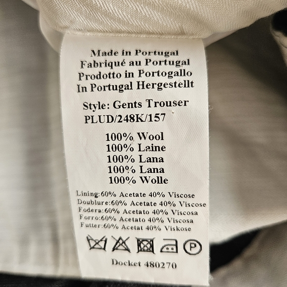 Paul Smith Gents Trousers Gray Wool Dress Pants Slacks Career Designer Mens 36 - Picture 4 of 9